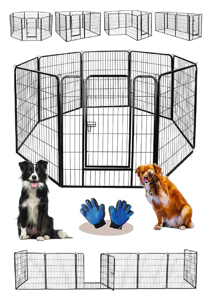 ペットフェンス 大型犬 中型犬 （ ペットグローブ付 ）ドッグランフェンス 柵 Amazon | Sasuga ペットフェンス 大型犬 中型犬 （ ペット